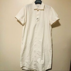 GAP white collared dress MEDIUM NWT